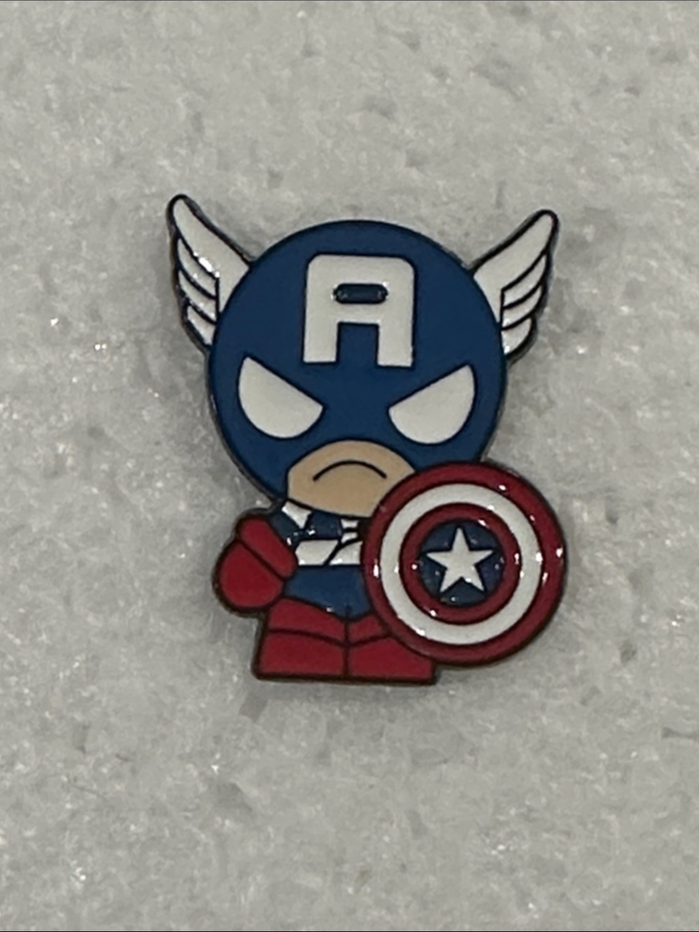 Marvel Captain America Kids Enamel Pin – Blue, Red & White